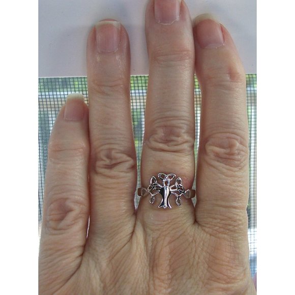 925 STERLING SILVER Celtic Endless Knot Tree Of Life Ring - Picture 9 of 14